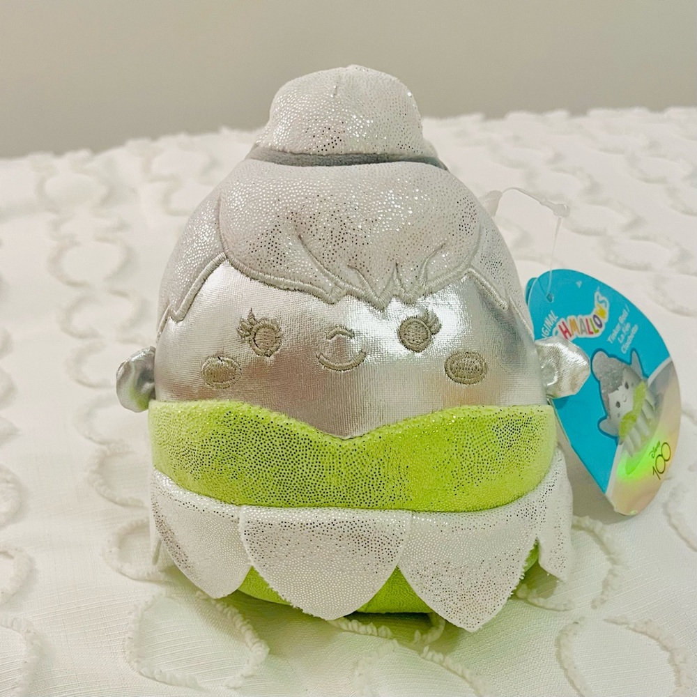 RARE Original Squishmallows Disney 100 Sparkle Tinker Bell Stuffed Toy Plush NEW